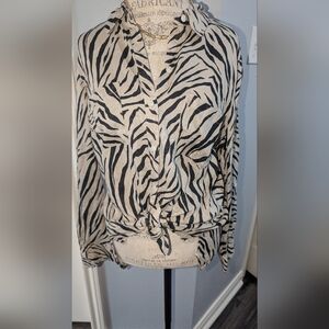 Zebra Print Women's Top xl